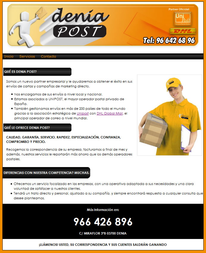 Denia Post - Diseño web a medida