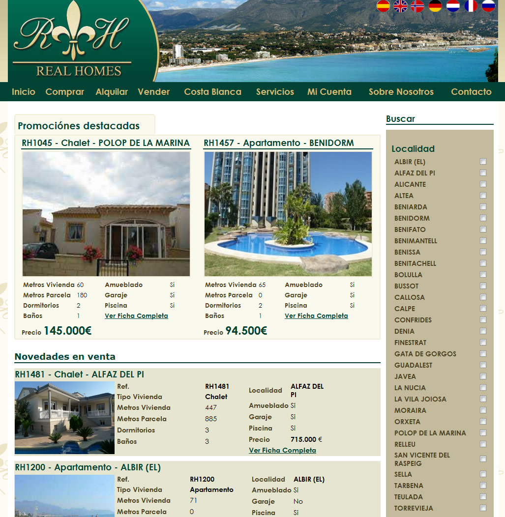 Inmobiliaria Real Homes Albir