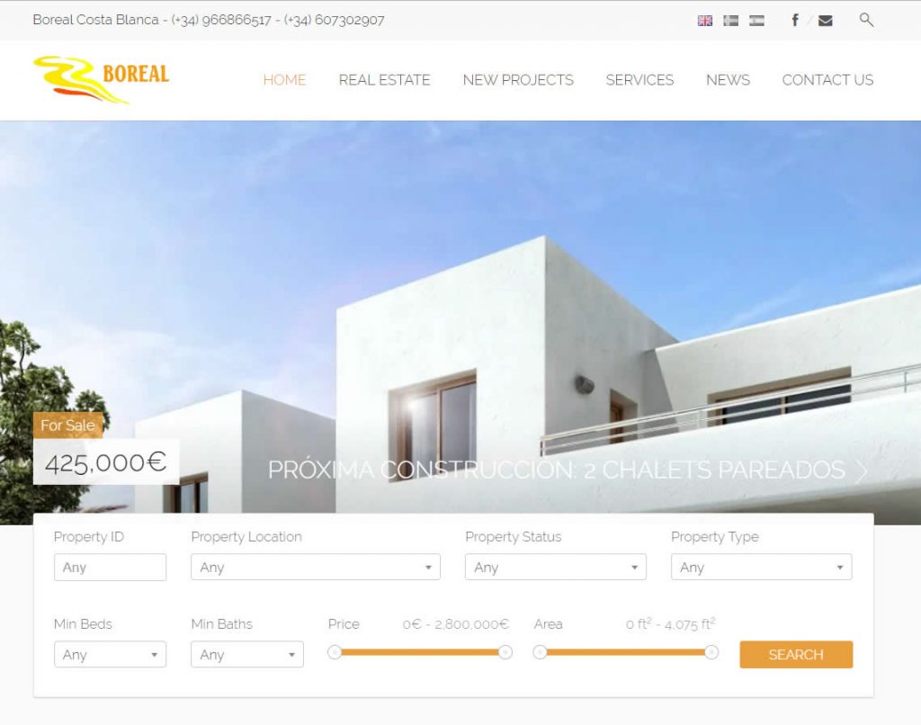 Web Boreal Costa Blanca