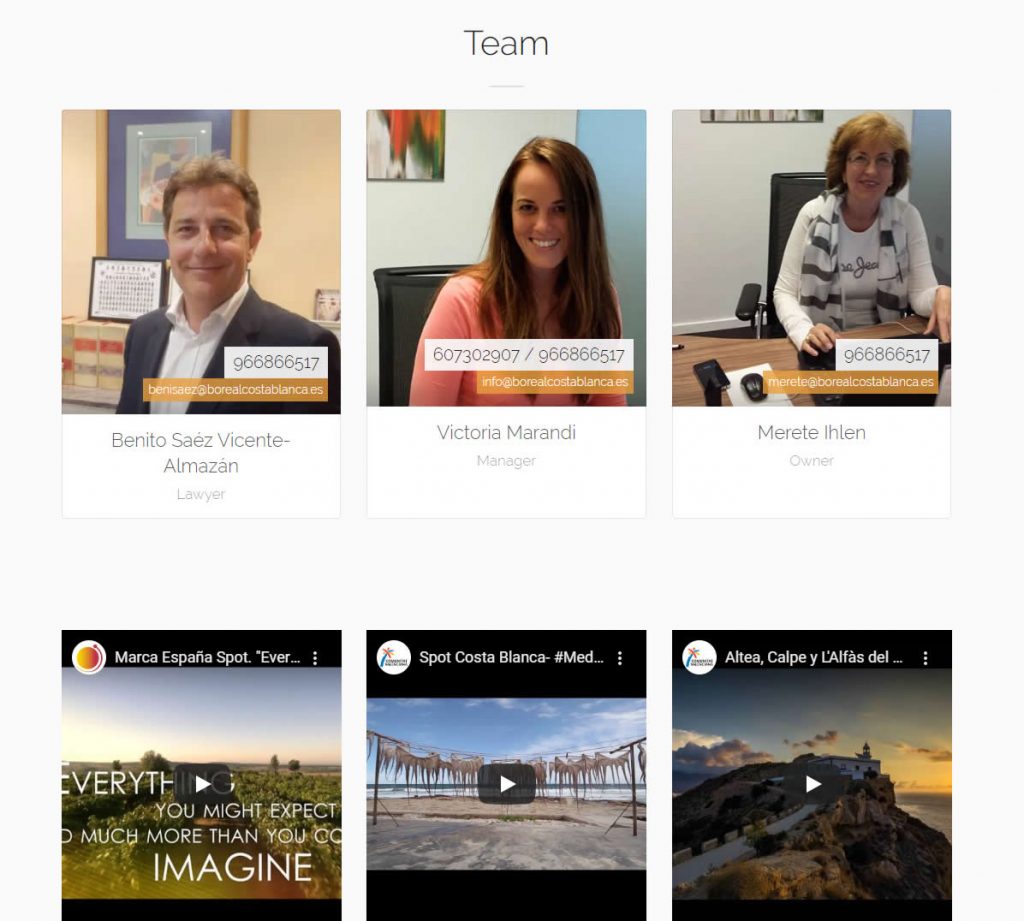 Web Boreal Costa Blanca