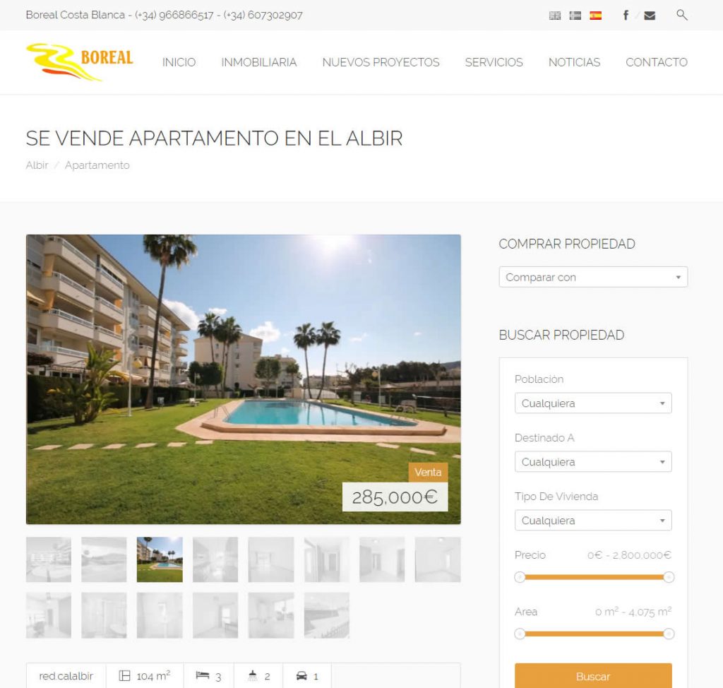 Web Boreal Costa Blanca